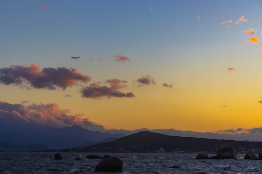 sunset in the mountains