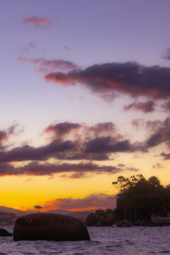 sunset over the sea
