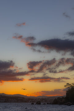 sunset over the sea