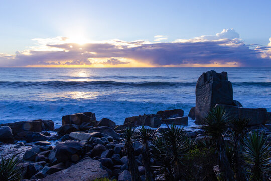 sunset over the sea