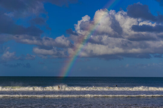 rainbow over the sea
