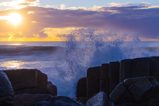 sunset over the sea