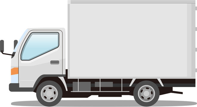 Car truck panel van white vector illustration