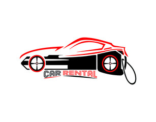 car rental vector logo design