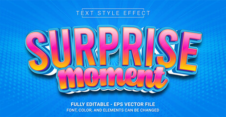 Surprise Moment Text Style Effect. Editable Graphic Text Template.