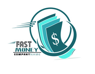fast money vector logo design