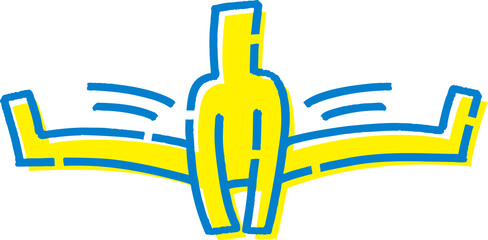 跳び箱をする棒人間