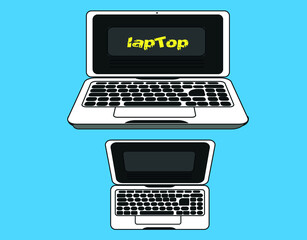 desktop laptop vector design