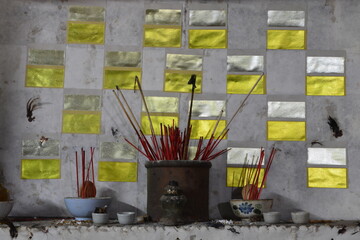 Worshiping ancestors of the Hmong people in Thailand