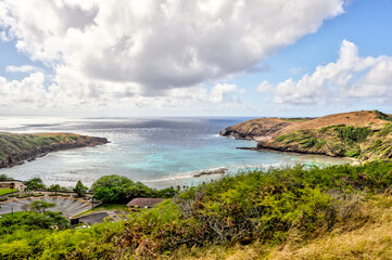 Scenery around Hanauma Bay and Koko Crater on Oahu