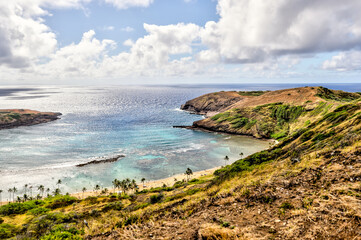 Naklejka premium Scenery around Hanauma Bay and Koko Crater on Oahu