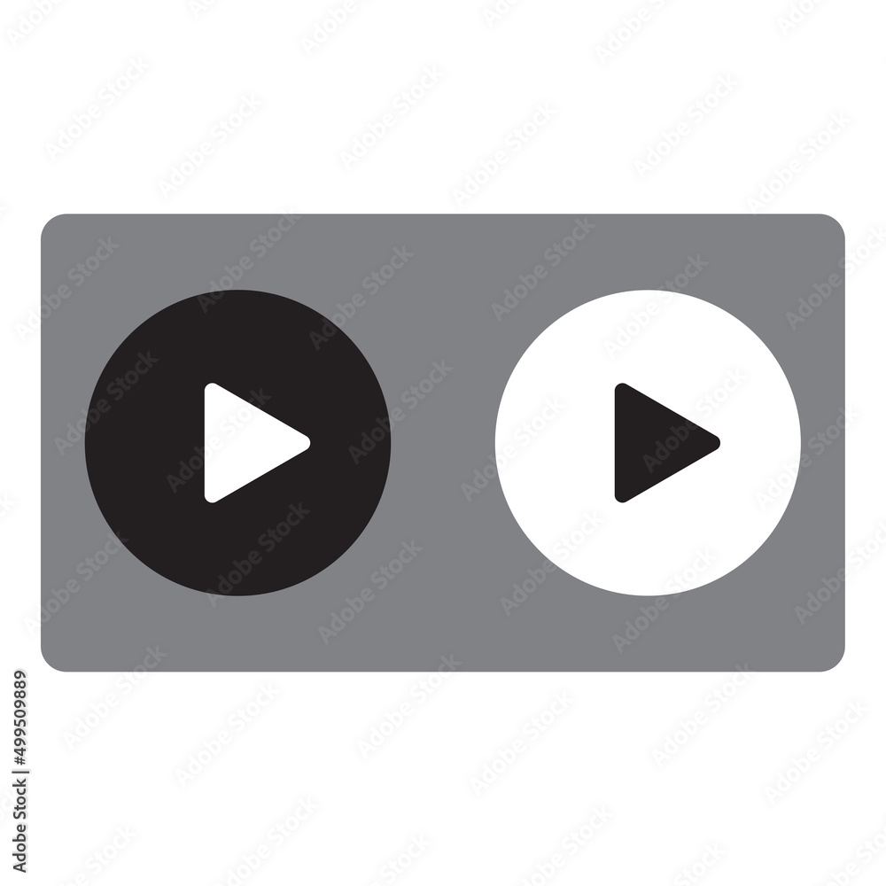 Aufkleber play buttons icons in abstract style. video player. vector illustration. stock image.