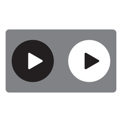 Play buttons icons in abstract style. Video player. Vector illustration. stock image. 