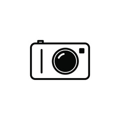Camera, Photography, Digital, Photo Solid Line Icon Vector Illustration Logo Template. Suitable For Many Purposes.