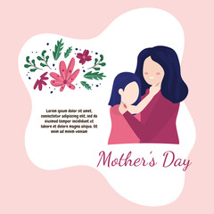 Happy Mother's Day Daughter Child Flower Floral Gift Card