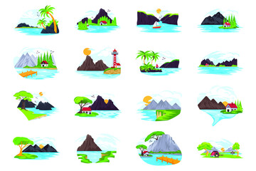 Beautiful Vector Designs of Landscapes