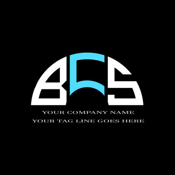 BCS letter logo creative design with vector graphic