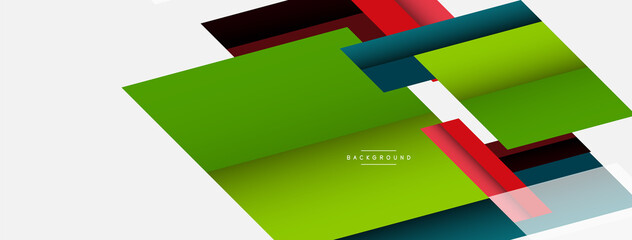 Background. Geometric diagonal square shapes and lines abstract composition. Vector illustration for wallpaper banner background or landing page