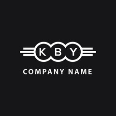 KBY letter logo design on black background. KBY  creative initials letter logo concept. KBY letter design.
