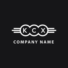 KCX letter logo design on black background. KCX  creative initials letter logo concept. KCX letter design.
