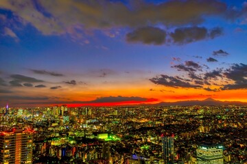 Fototapeta na wymiar 東京風景　新宿　池袋　富士山