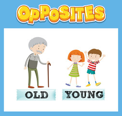 Opposite English words for kids