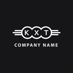 KXT letter logo design on black background. KXT  creative initials letter logo concept. KXT letter design.
