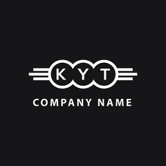 KYT letter logo design on black background. KYT  creative initials letter logo concept. KYT letter design.
