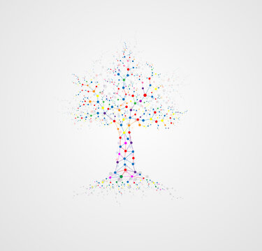 Molecular Connection Network Tree Design Philosophy Digital for technology companies or medical businesses