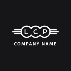 LCP letter logo design on black background. LCP  creative initials letter logo concept. LCP letter design.

