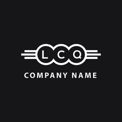 LCQ letter logo design on black background. LCQ  creative initials letter logo concept. LCQ letter design.
