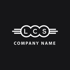 LCS letter logo design on black background. LCS  creative initials letter logo concept. LCS letter design.
