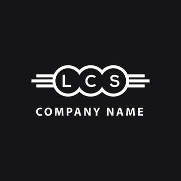 LCS letter logo design on black background. LCS  creative initials letter logo concept. LCS letter design.
