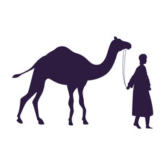 arab man with camel