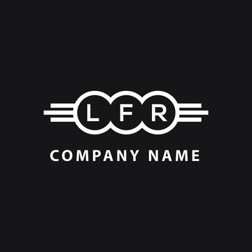 LFR  letter logo design on black background. LFR   creative initials letter logo concept. LFR  letter design.
