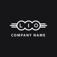LIO  letter logo design on black background. LIO   creative initials letter logo concept. LIO  letter design.
