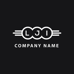 LJI  letter logo design on black background. LJI   creative initials letter logo concept. LJI  letter design.
