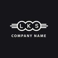 LKS  letter logo design on black background. LKS  creative initials letter logo concept. LKS  letter design.
 
