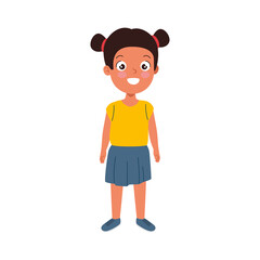 afro little girl character