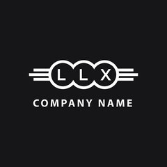 LLX  letter logo design on black background. LLX   creative initials letter logo concept. LLX  letter design.
