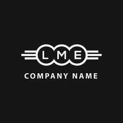 LME  letter logo design on black background. LME   creative initials letter logo concept. LME  letter design.
