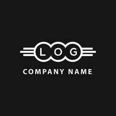 LOG letter logo design on black background. LOG  creative initials letter logo concept. LOG letter design.