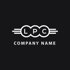 LPC letter logo design on black background. LPC  creative initials letter logo concept. LPC letter design.
