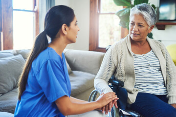 You will always have a helping hand when Im around. Shot of a worried looking elderly woman seated...