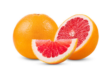 Grapefruit citrus fruit isolated on white