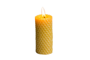 A candle made of honeycomb