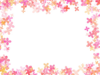 Obraz na płótnie Canvas Frame Flower Background Illustration