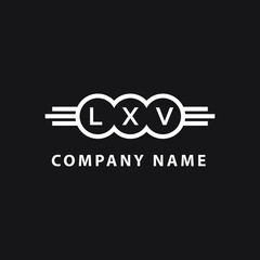 LXV  letter logo design on black background. LXV   creative initials letter logo concept. LXV  letter design.
