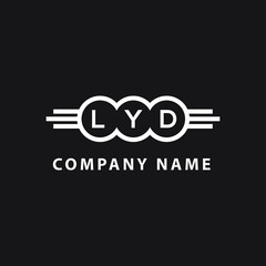 LYD  letter logo design on black background. LYD   creative initials letter logo concept. LYD  letter design.

