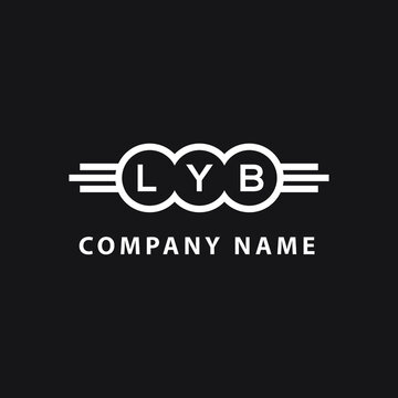 LYB  letter logo design on black background. LYB   creative initials letter logo concept. LYB  letter design.
